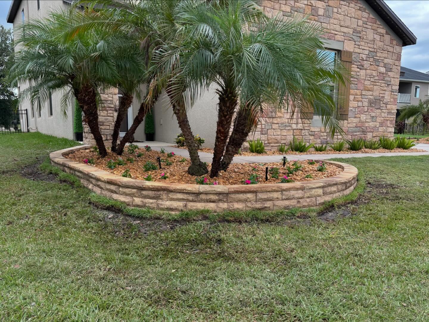 Paver patio with fire pit
